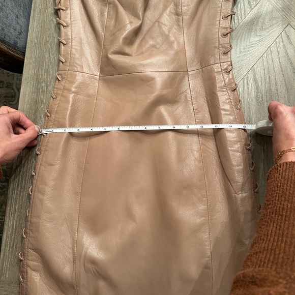 NWOT Mackage Faux Leather Lace Up Dress - Picture 4 of 11